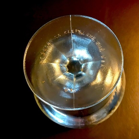 E.O. Brody Vintage Compote Pedestal Dish USA Glass EUC Wave or Swirl Pattern - Picture 4 of 4